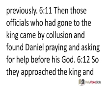 November 23 – Daniel 6 from the Old Testament
