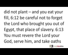 March 20 Deuteronomy 5 and 6 from the Old Testament