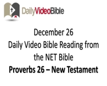 December 26 – Proverbs 26 from the Old Testament